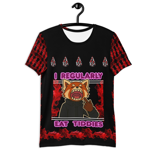 ‘I Regularly Eat Tiddies’ athletic t-shirt